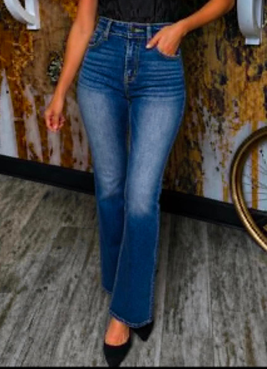 Dark Wash Bootcut Denim Pants