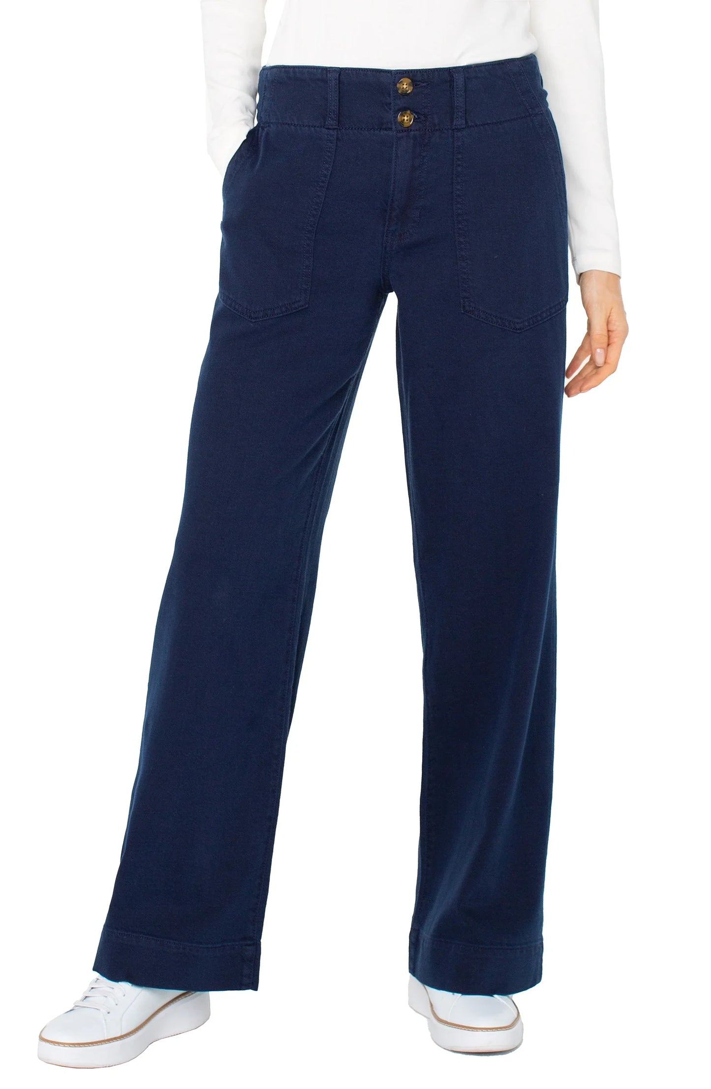 Liverpool Los Angeles Navy Hannah Flare Eco