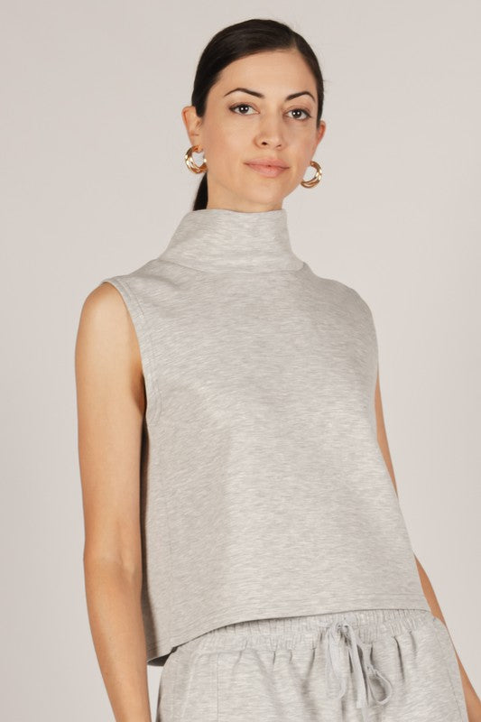 P. CILL Butter Modal Cowl Neck Sleeveless Top