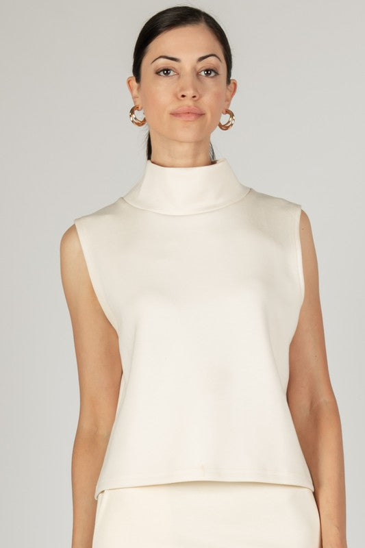 P. CILL Butter Modal Cowl Neck Sleeveless Top