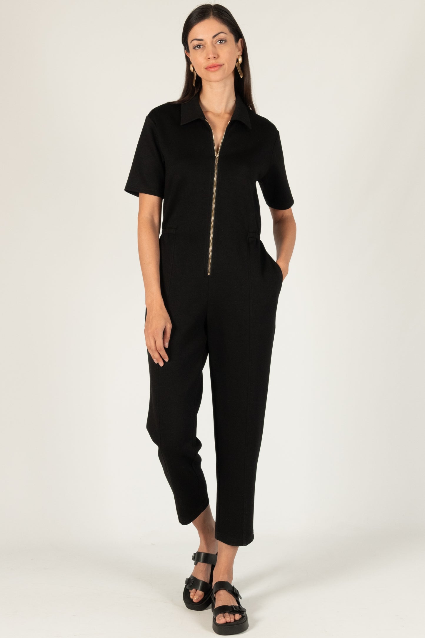 P. CILL Butter Modal Zip Up Jumpsuit