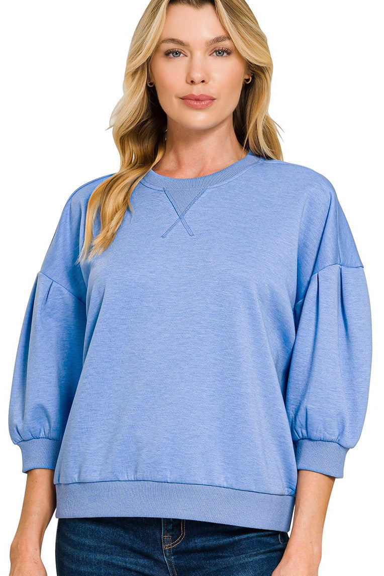 Deap Sky Scuba Dolman Sleeve Pullover