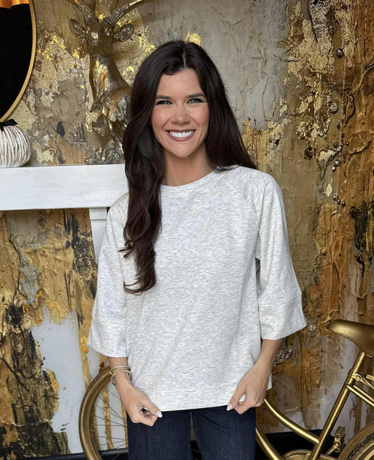 Grey Scuba 3/4 Sleeve Pullover