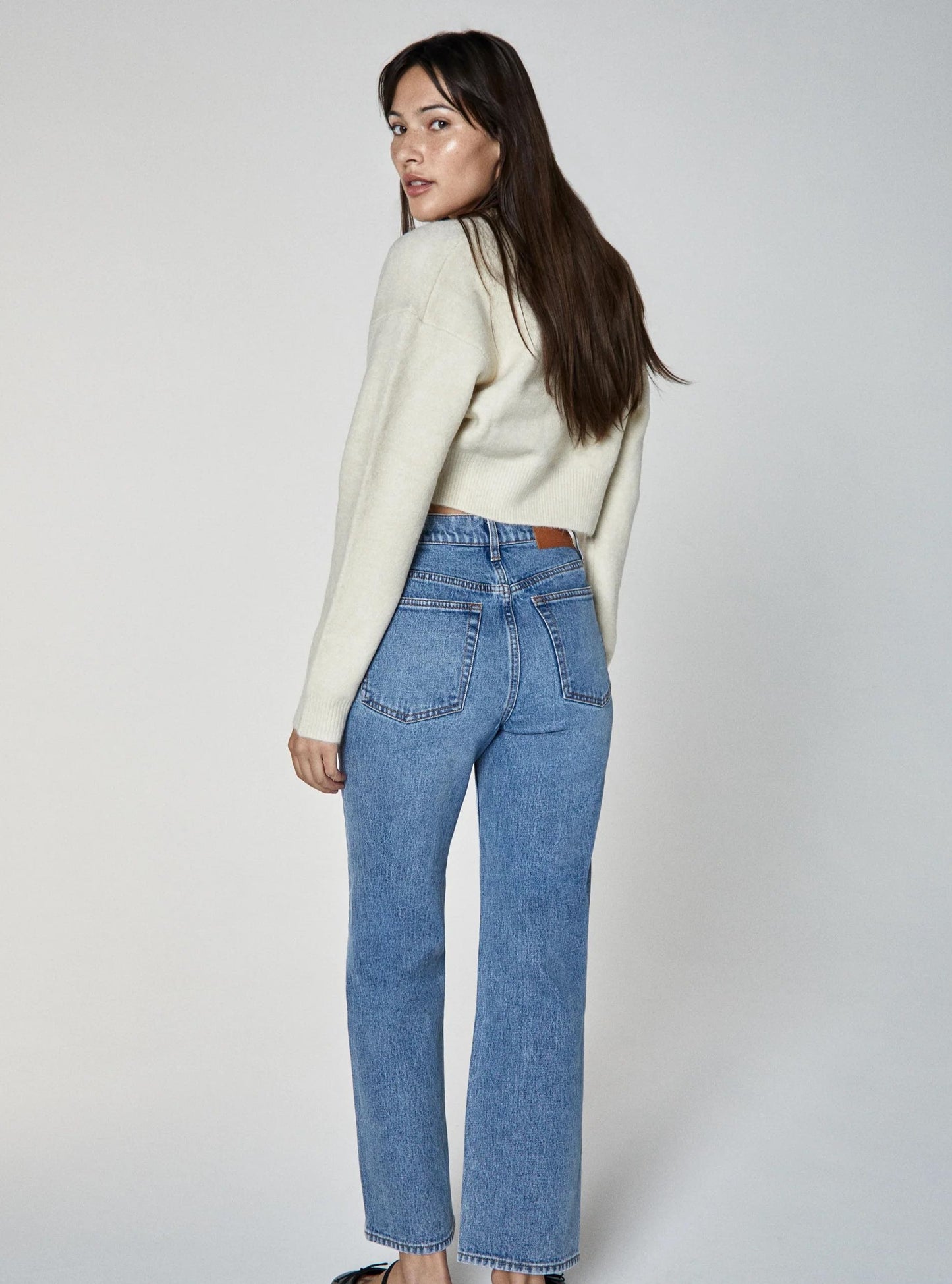 Unpublished Rae High Rise Cropped Straight Leg Jeans