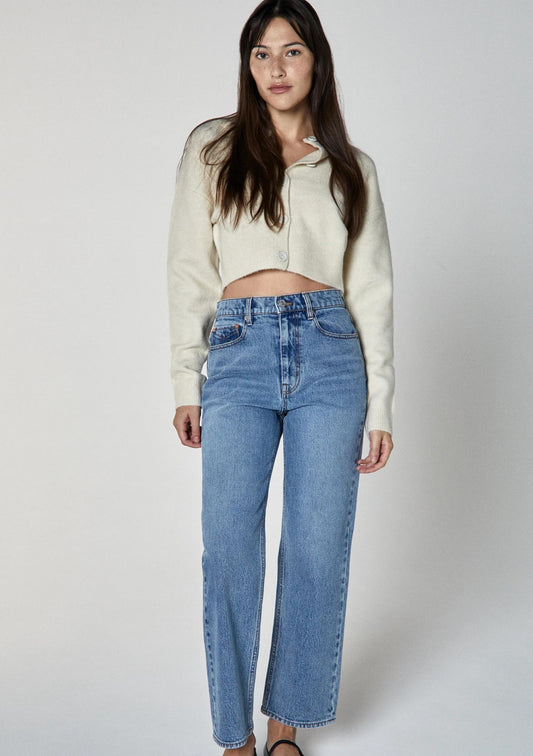 Unpublished Rae High Rise Cropped Straight Leg Jeans