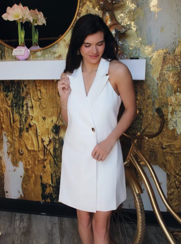 WHISPER HALTER BLAZER DRESS