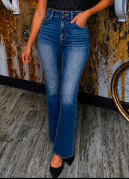 Dark Wash Bootcut Denim Pants