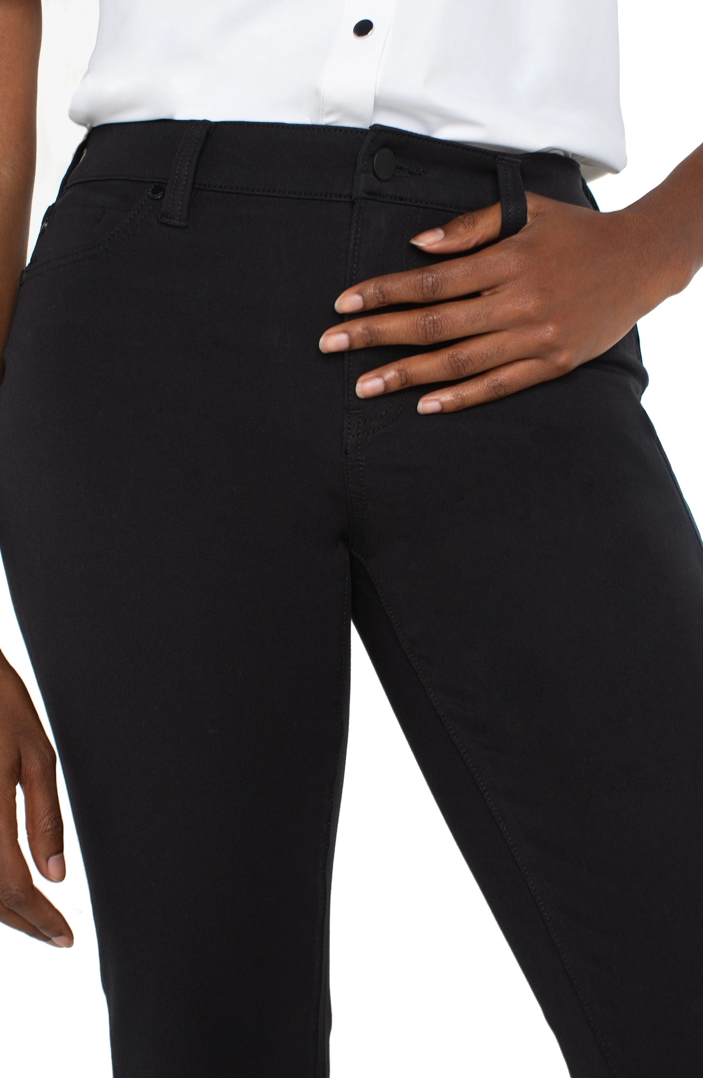 Liverpool Black Hannah Crop Flare Jeans
