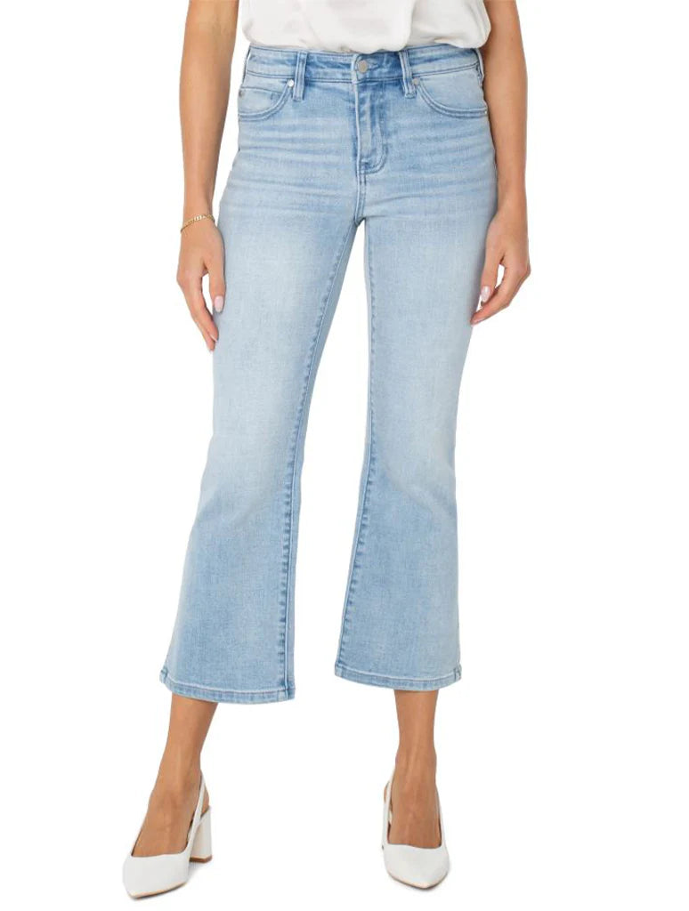 Liverpool Hannah Cropped Flare w/ Slit Jeans