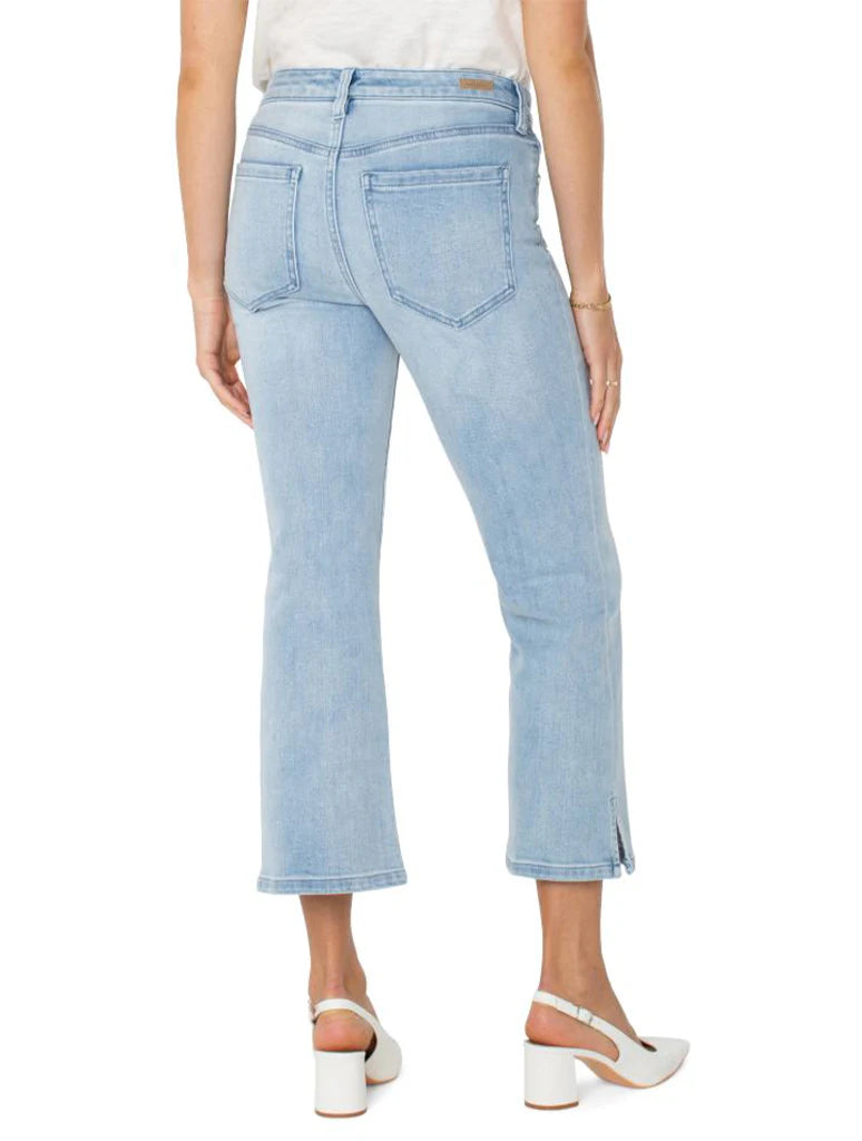 Liverpool Hannah Cropped Flare w/ Slit Jeans