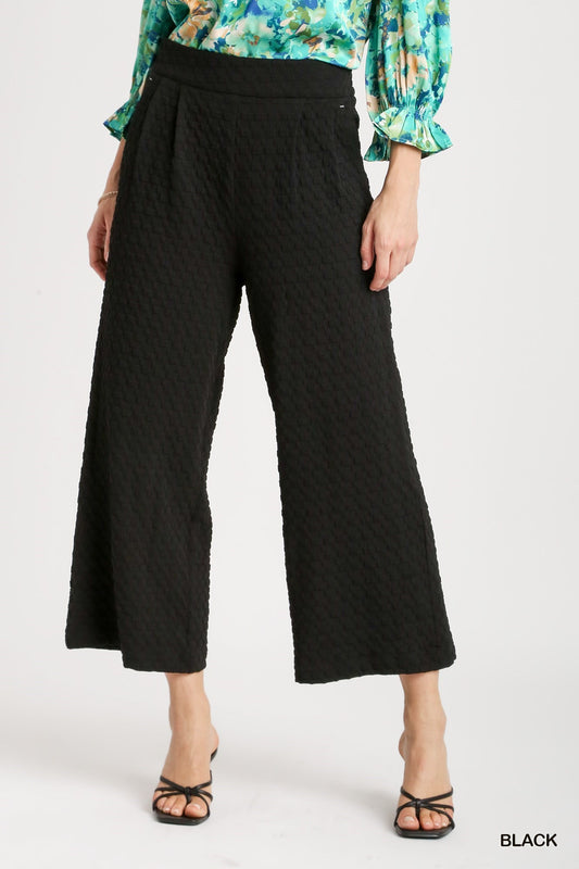 Square Wide Fit Pants with Pleats