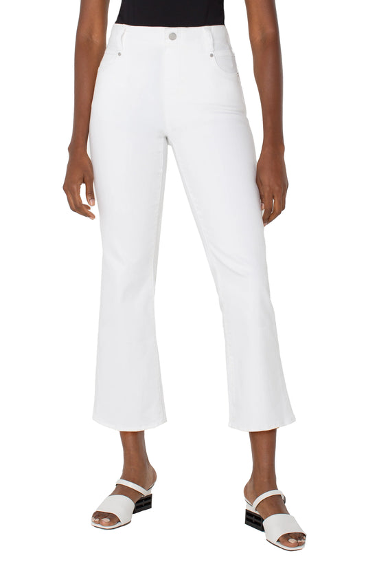 The White Gia Glider Crop Flare W/ Tulip Back