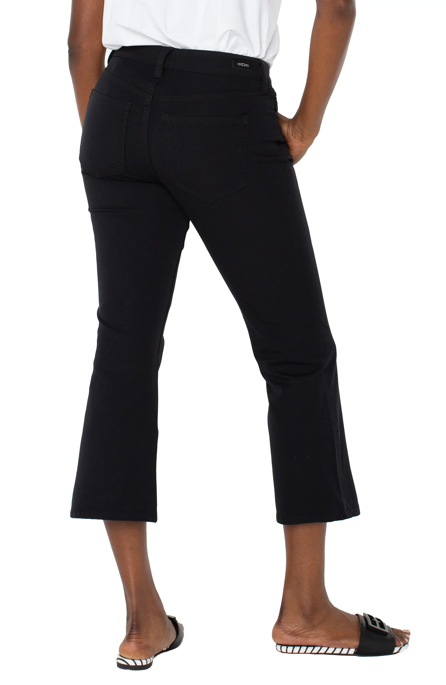 Liverpool Black Hannah Crop Flare Jeans